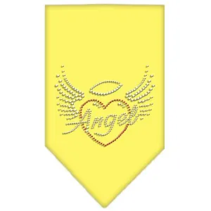 Angel Heart Rhinestone Bandana Yellow Large