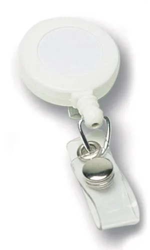 Badge Holder - 31mm (White) - Set of 5