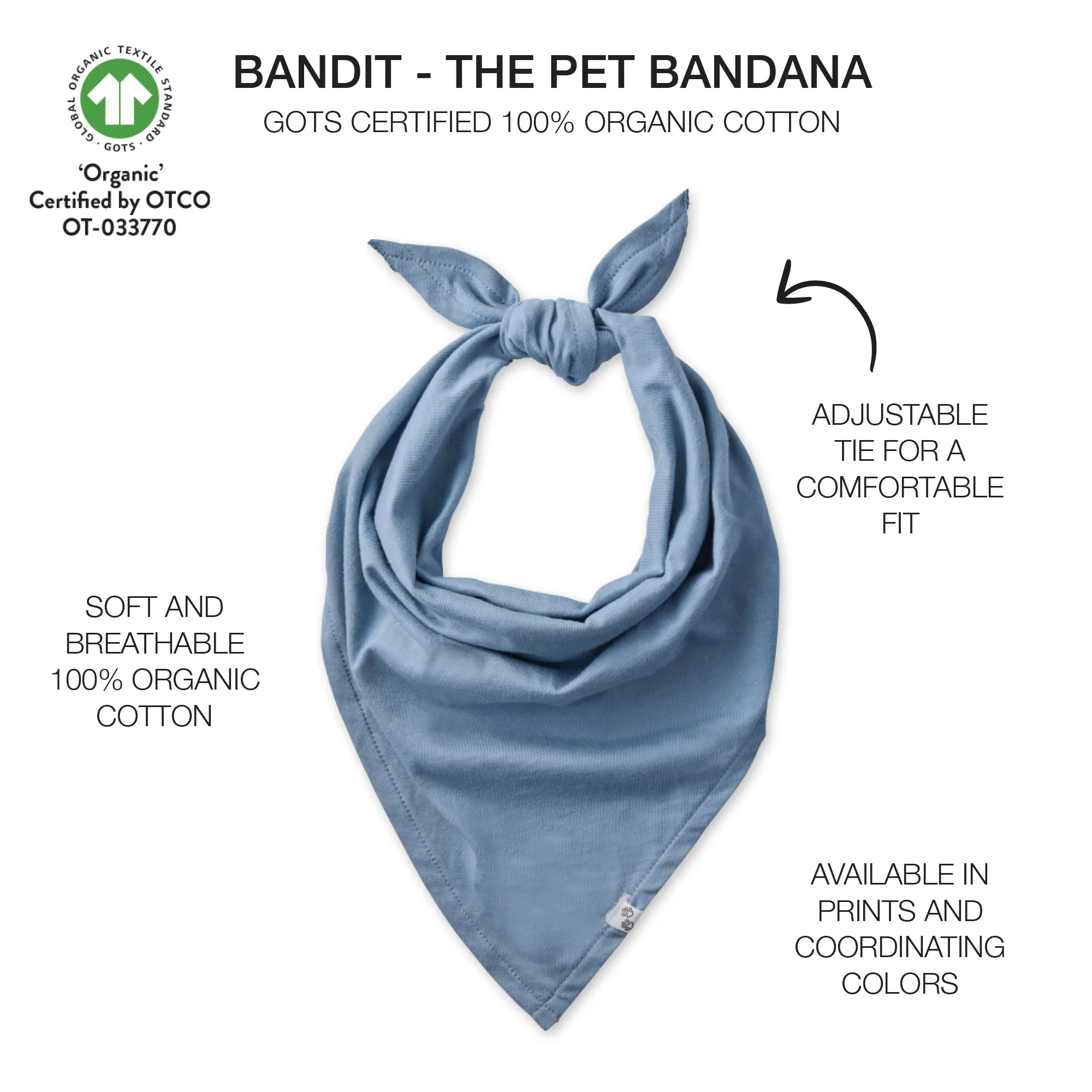 BANDIT - THE PET BANDANA, 2-PACK