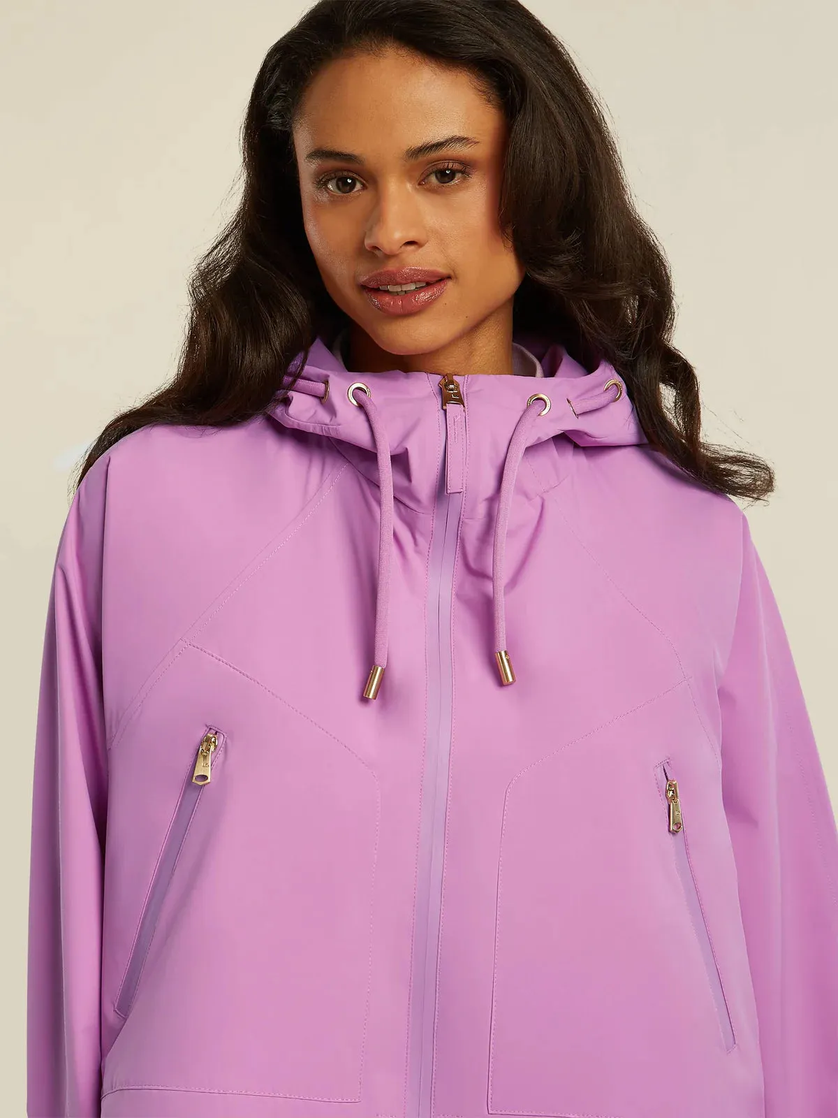 Beaumont French Mauve Delia Rain Jacket