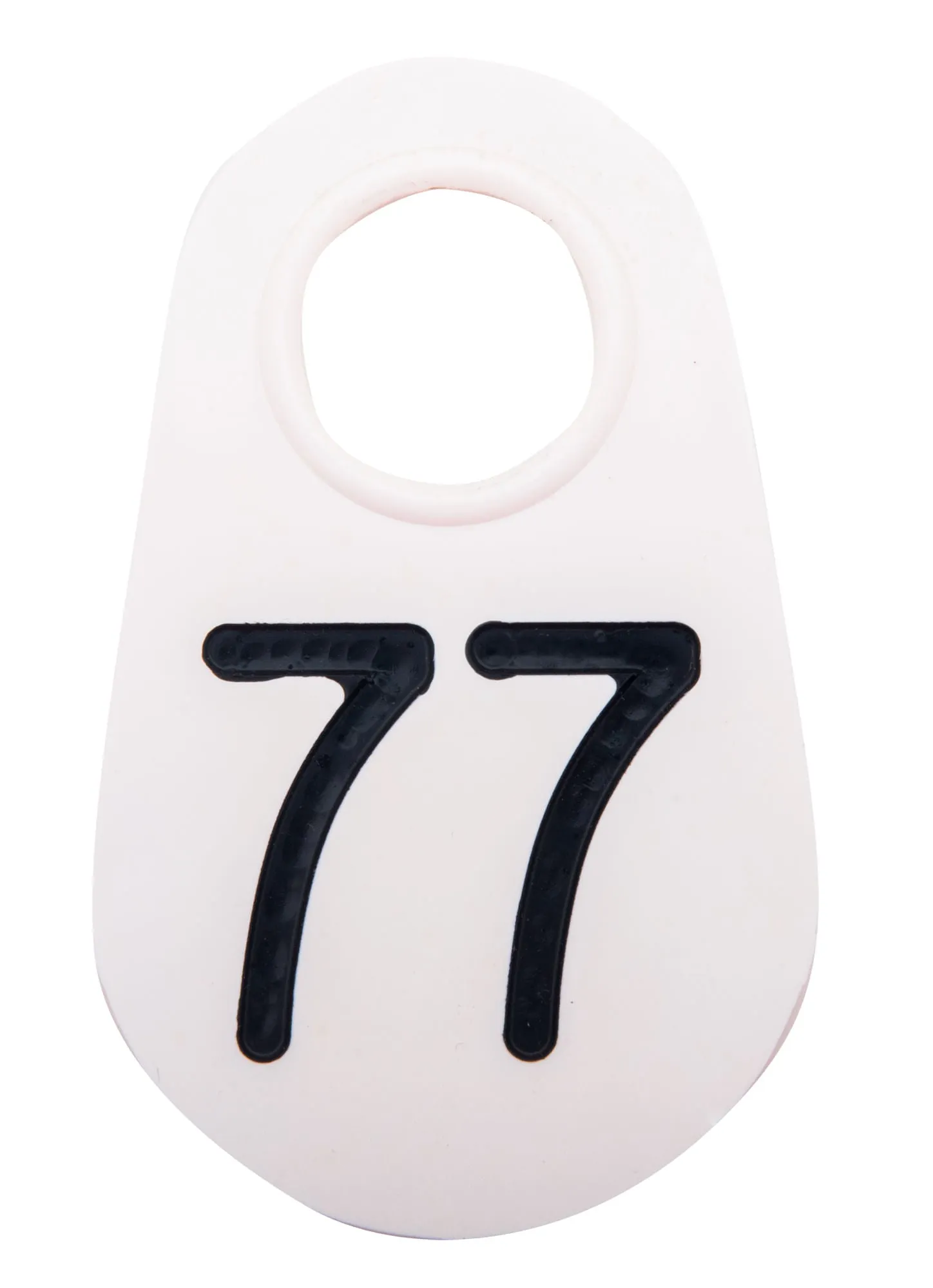 Bock's White Nylon Numbered Identification Tags, 1-100, Single Tag
