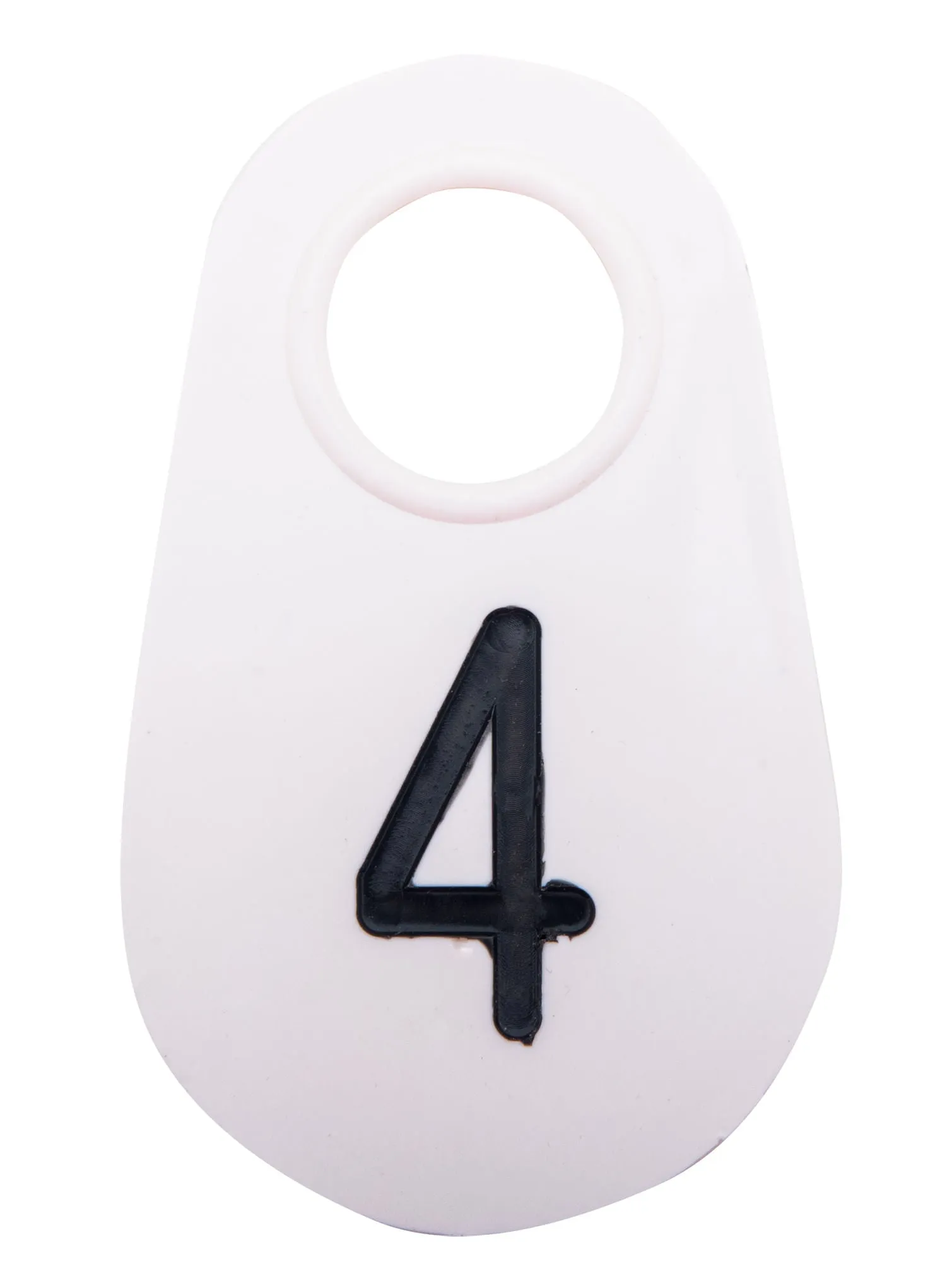 Bock's White Nylon Numbered Identification Tags, 1-100, Single Tag