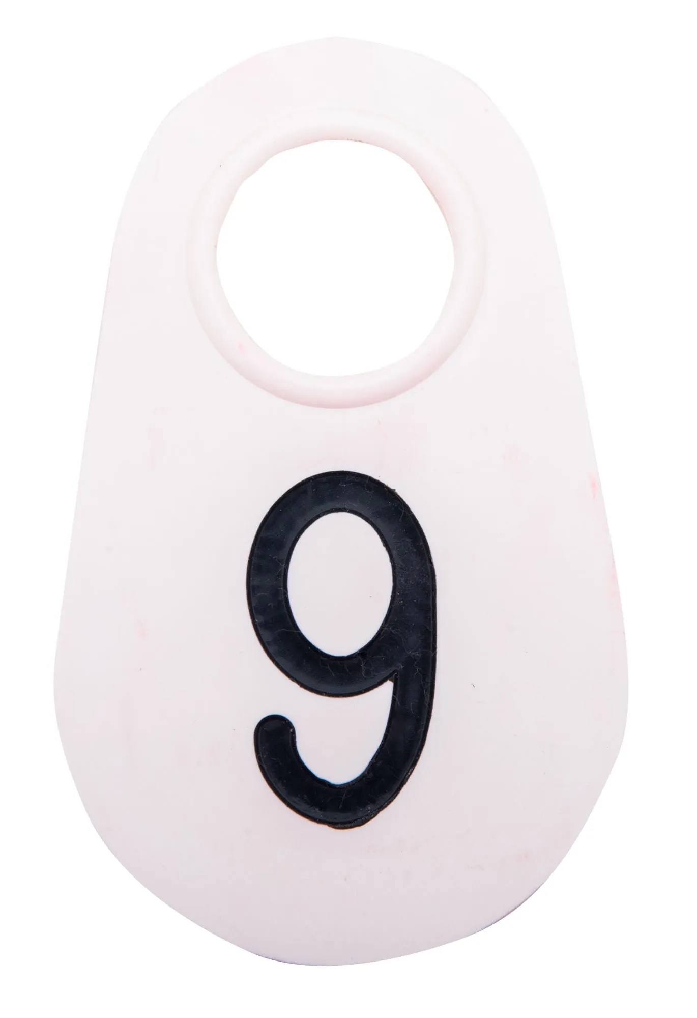 Bock's White Nylon Numbered Identification Tags, 1-100, Single Tag