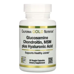 California Gold Nutrition, Glucosamine Chondroitin, MSM plus Hyaluronic Acid, 60 Veggie Capsules