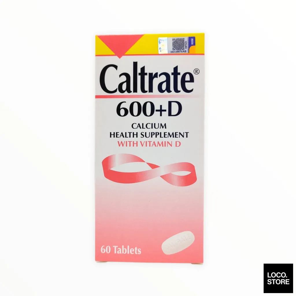 Caltrate Calcium Dietary Supplement 600 D 60S