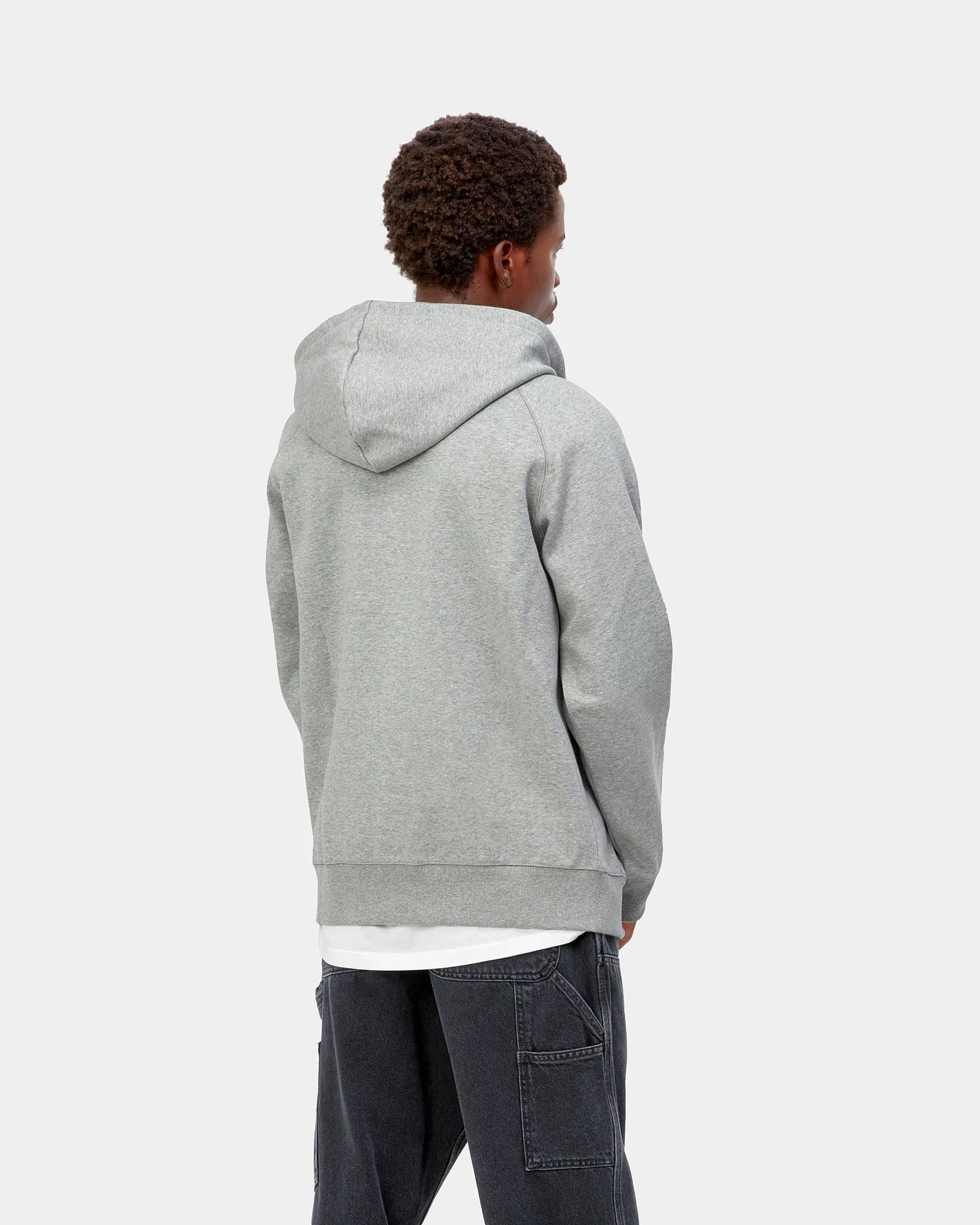 Carhartt WIP Hooded Chase Jacket - Grey Heather / Gold