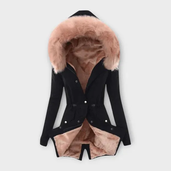 Celine Chic Winter Jacket with Fur