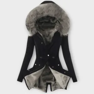 Celine Chic Winter Jacket with Fur