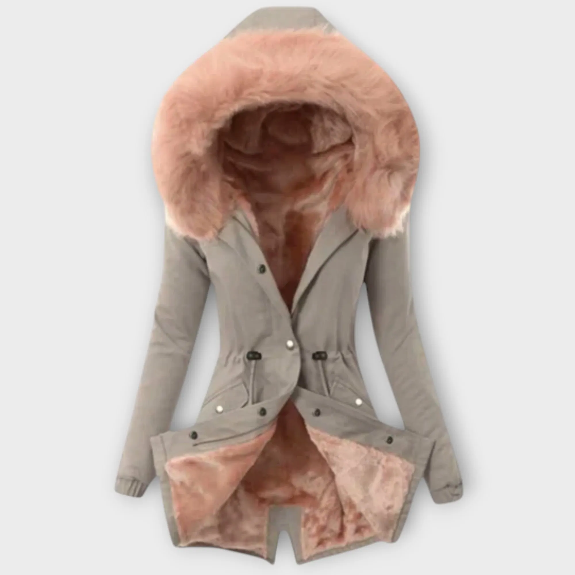 Celine Chic Winter Jacket with Fur