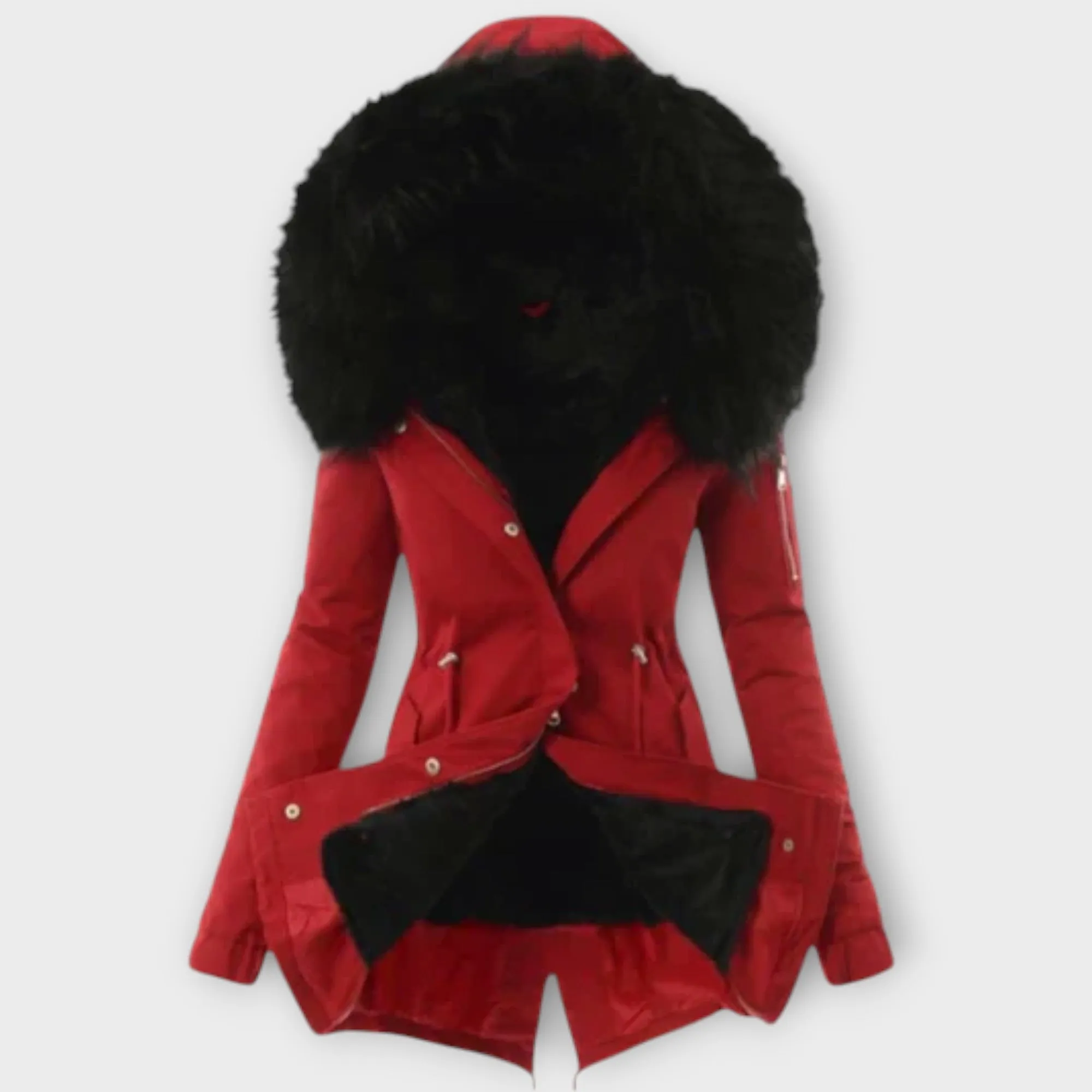 Celine Chic Winter Jacket with Fur