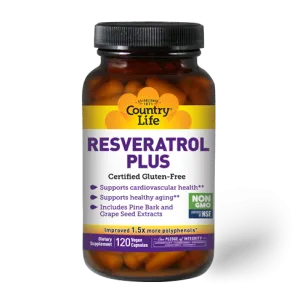 Country Life Resveratrol Plus 120 Vegetable Capsules