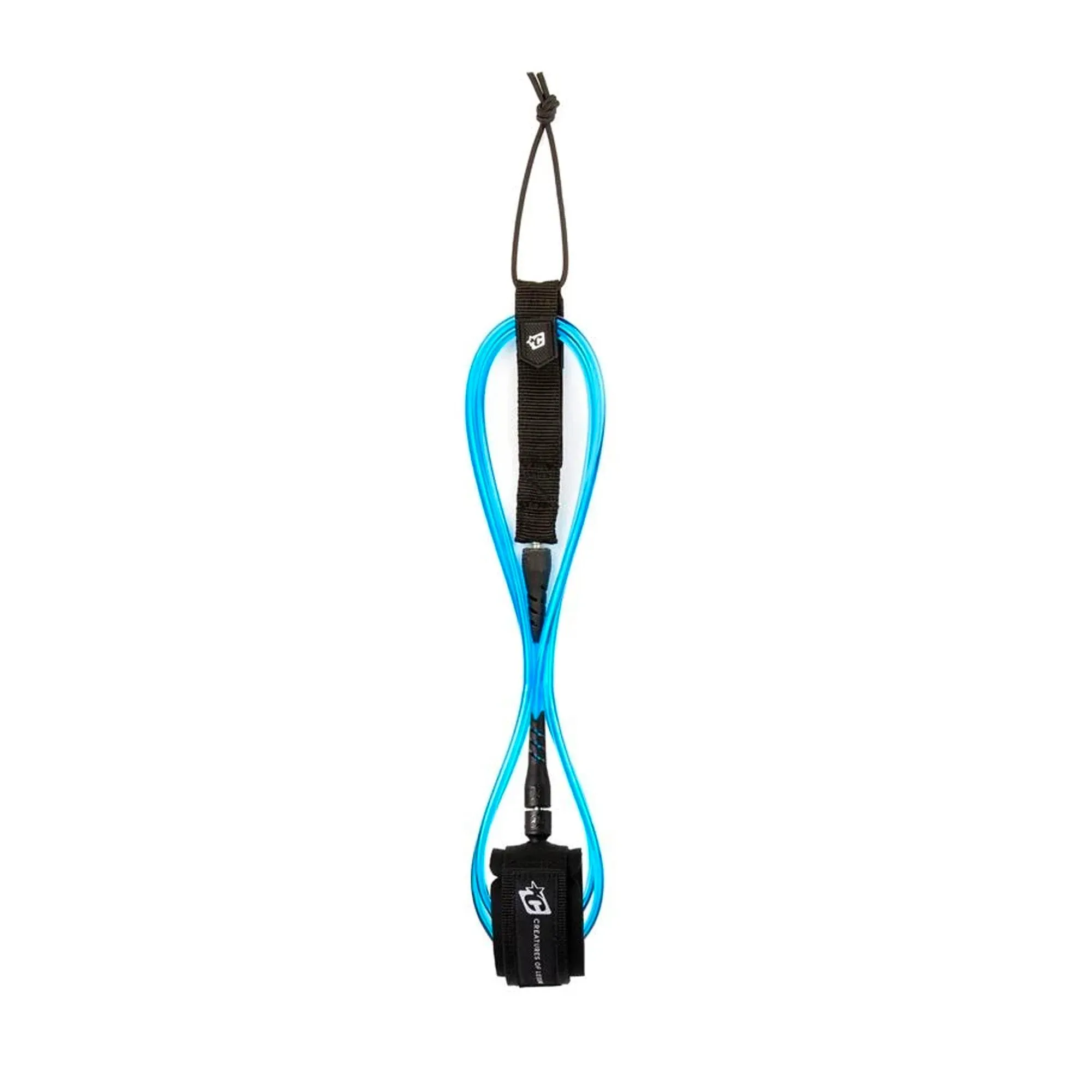 Creatures Of Leisure Icon Surfboard Leash - 8'/Blue/Black