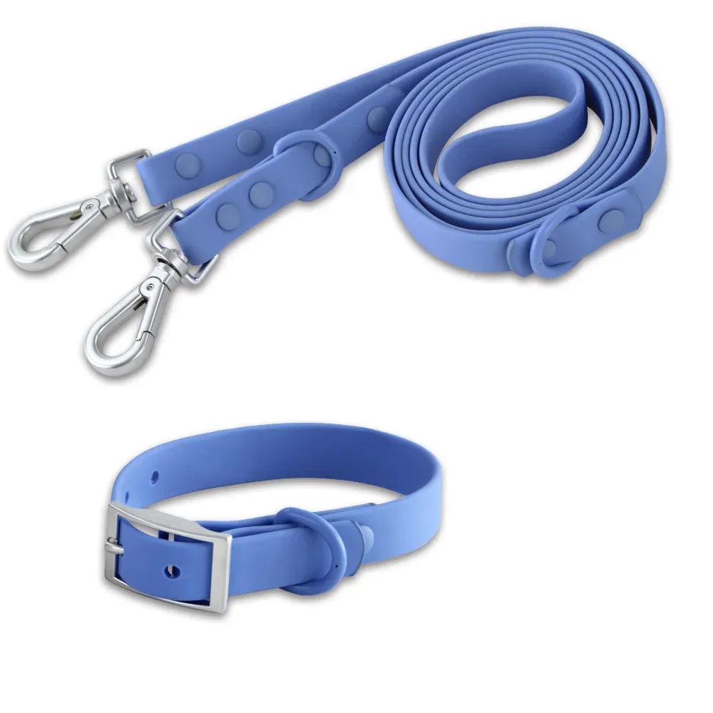Double Dog Leash PVC Comfortable and breathable Dog Harness and leash set Adjustable Chest Strap Collars-f- Harnesses & Leashes
