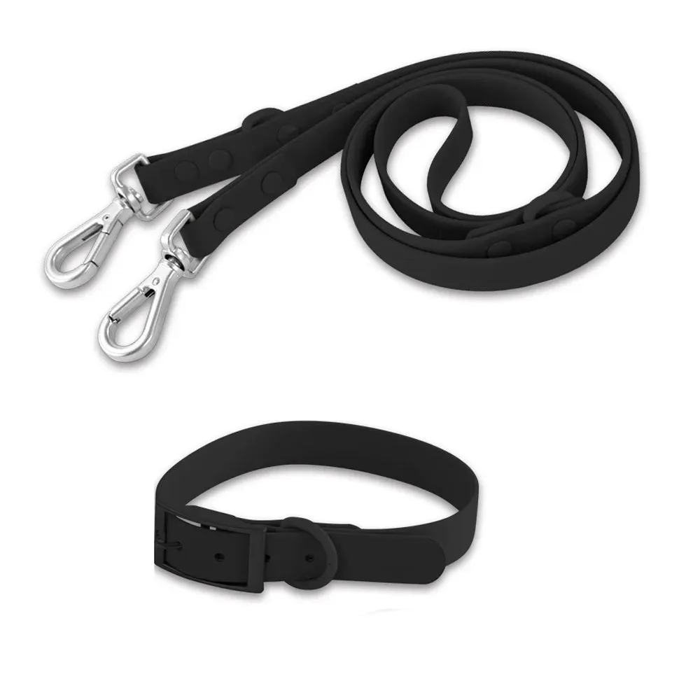 Double Dog Leash PVC Comfortable and breathable Dog Harness and leash set Adjustable Chest Strap Collars-f- Harnesses & Leashes