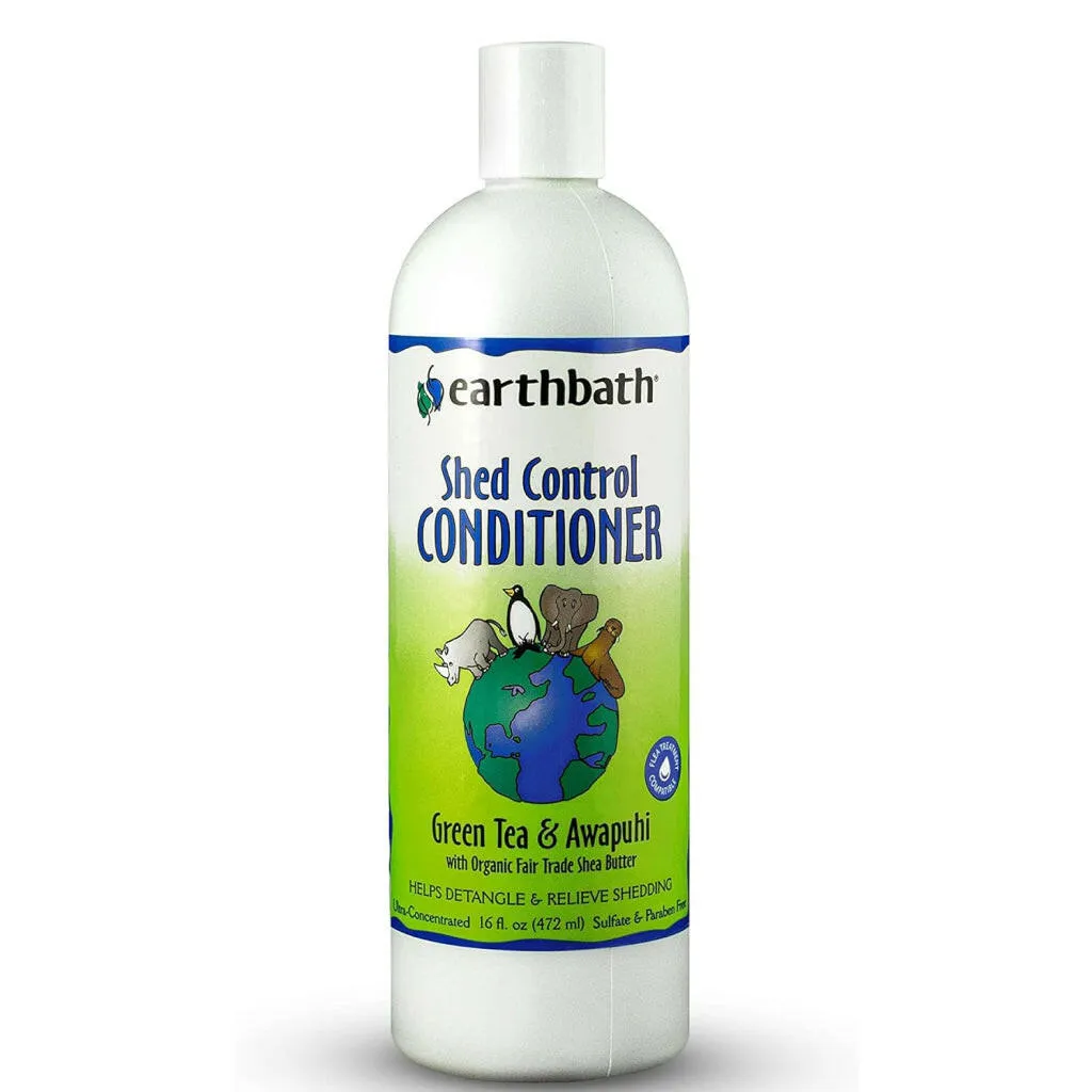 Earthbath Shed Control Green Tea & Awapuhi Conditioner for Dogs & Cats (16 oz)