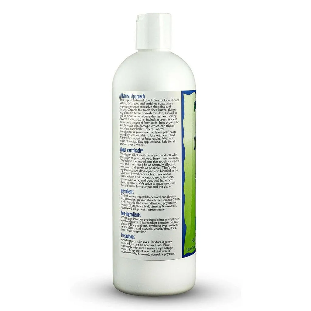 Earthbath Shed Control Green Tea & Awapuhi Conditioner for Dogs & Cats (16 oz)