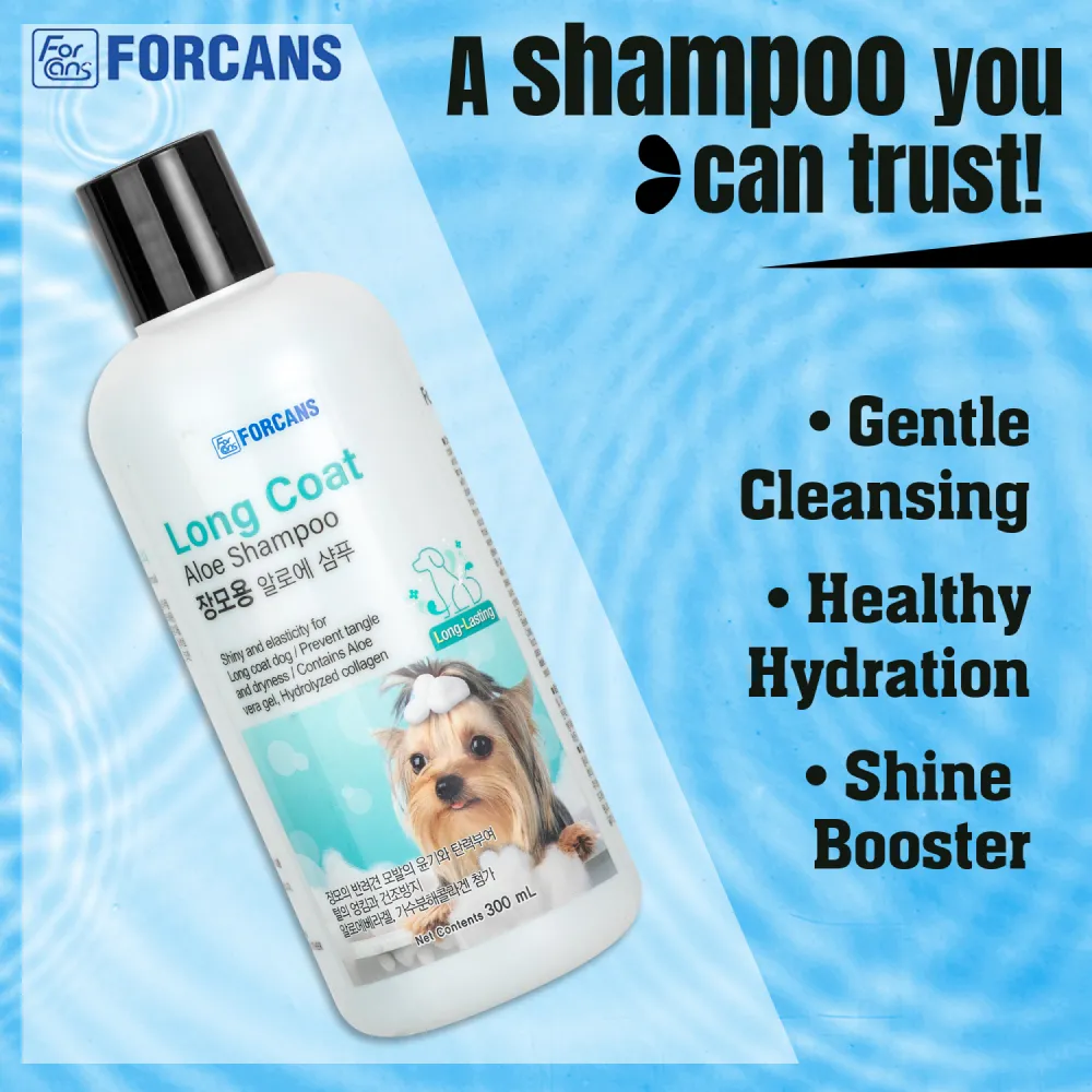 Forcans Aloe Long Coat Shampoo for Dogs