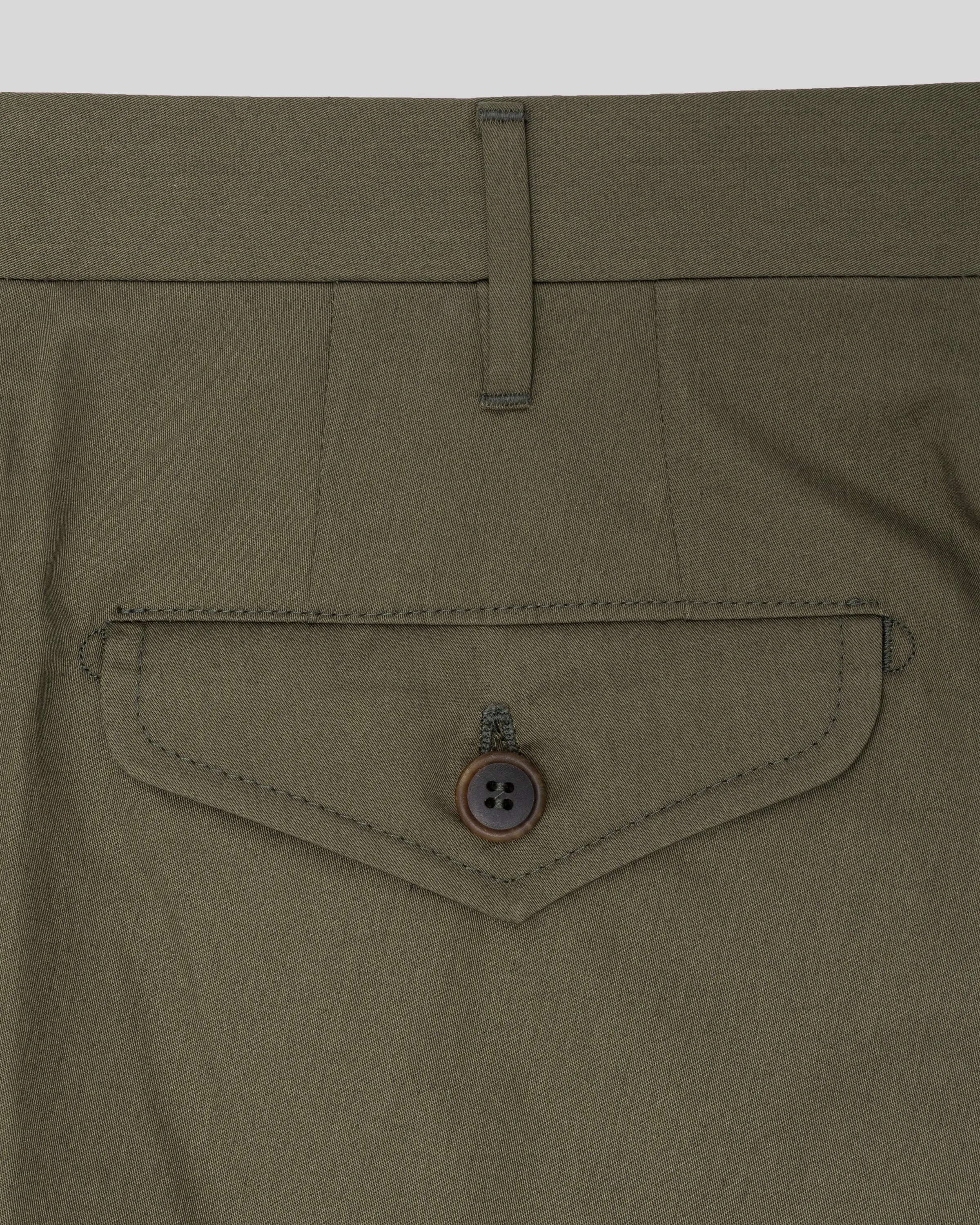 Green cotton bermuda cargo