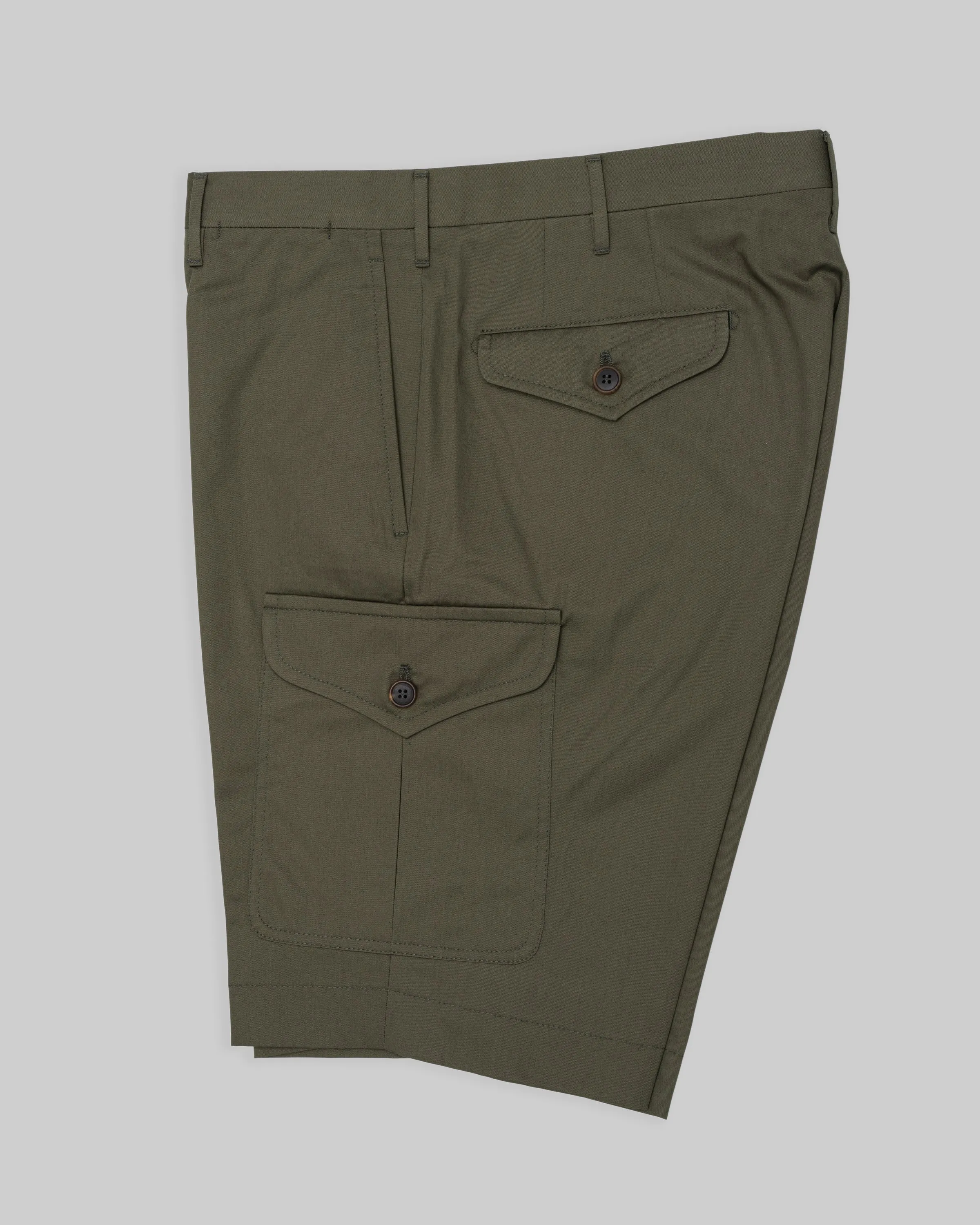 Green cotton bermuda cargo