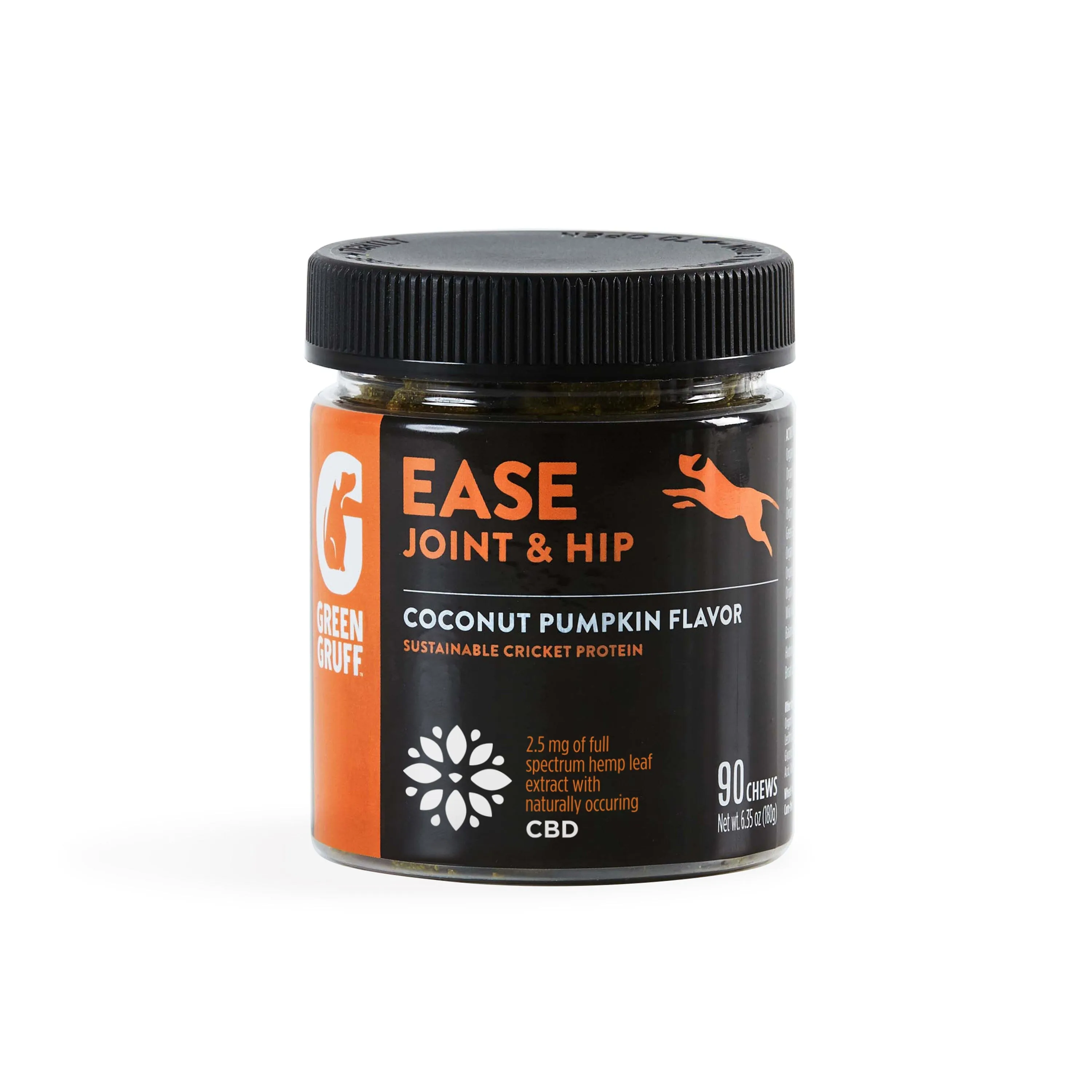 Green Gruff Ease Joint & Hip PLUS CBD Dog Supplements - 90 Count
