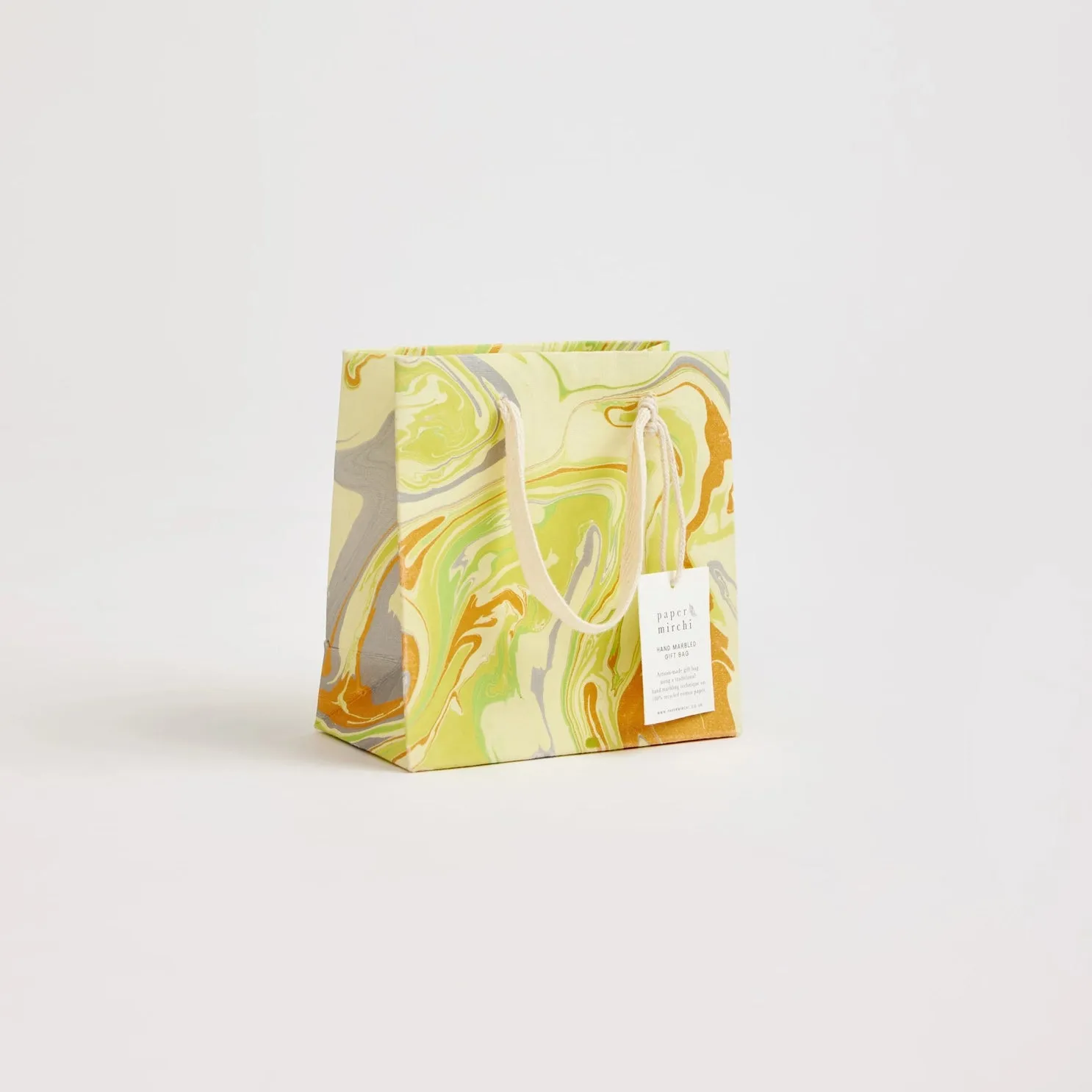 Hand Marbled Gift Bags Pastel - Small