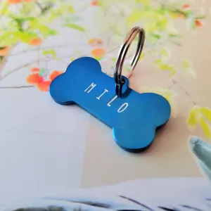 Hand Stamped Bone Tag | Teacup Breed or Cat Size
