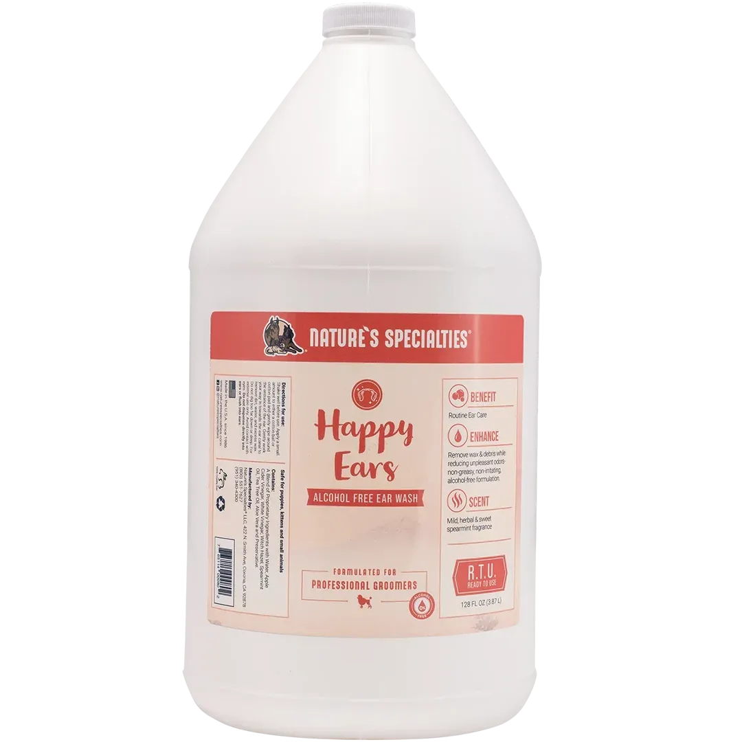 Happy Ears Alcohol Free Ear Wash Gallon by Nature's Specialties