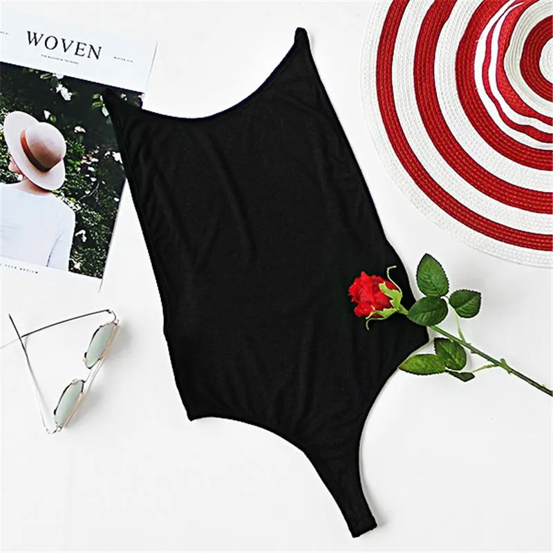 High Cut Black Bodysuit