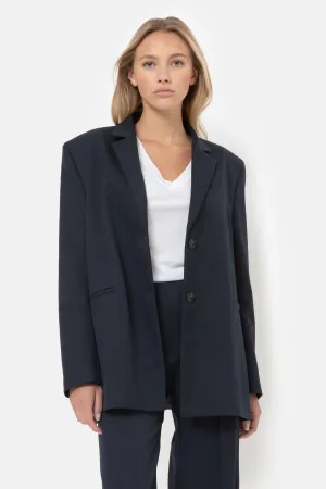 Julian Oversized Single Breasted Blazer | Night Sky Blue