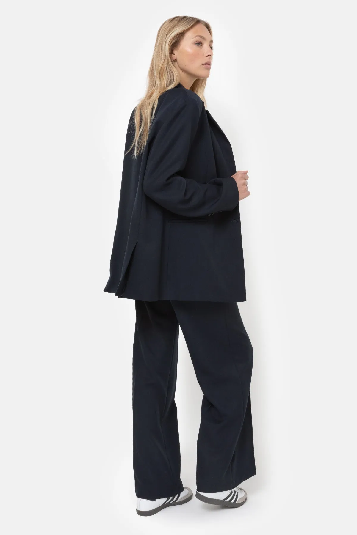 Julian Oversized Single Breasted Blazer | Night Sky Blue