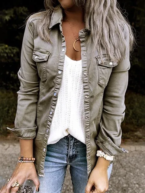 Lange Ärmel Casual Boho Jacke