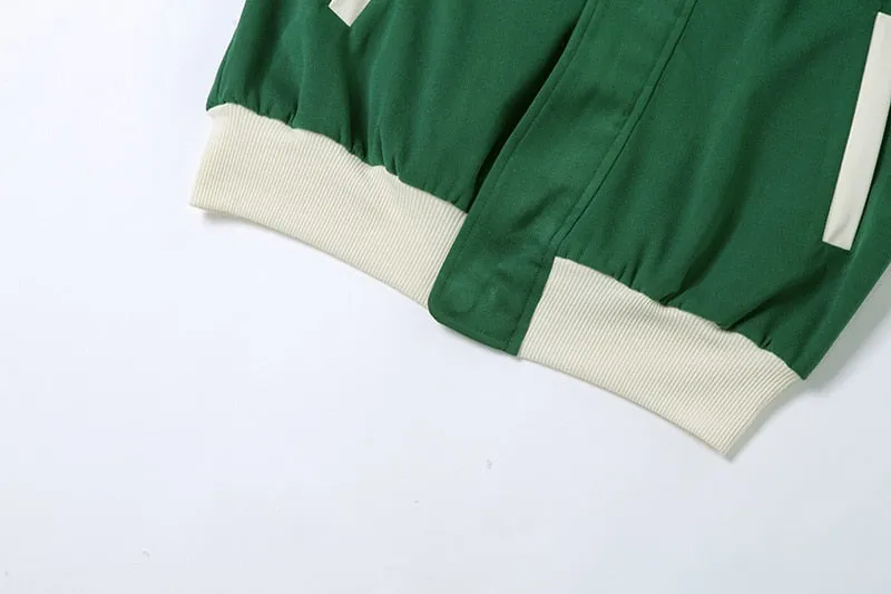 LETTER PRINT VARSITY JACKET