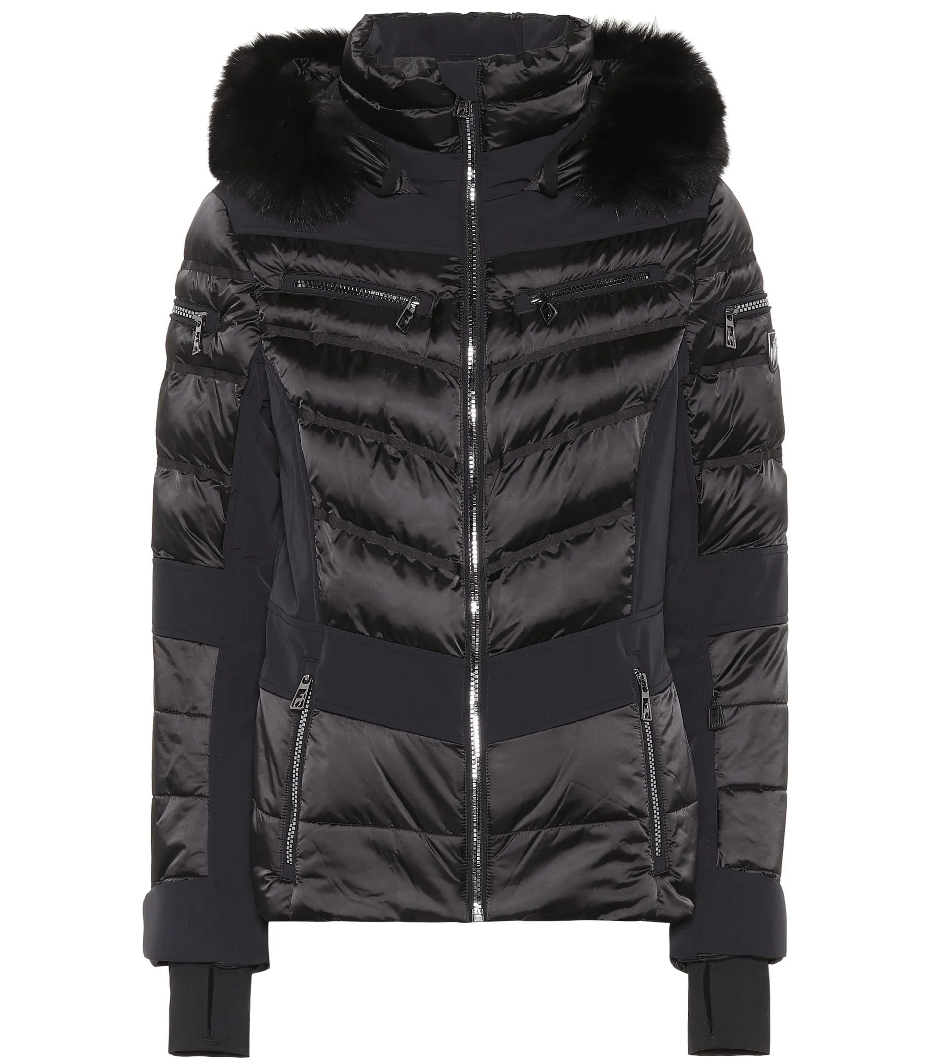 Maria fur-trimmed technical Ski Jacket Black