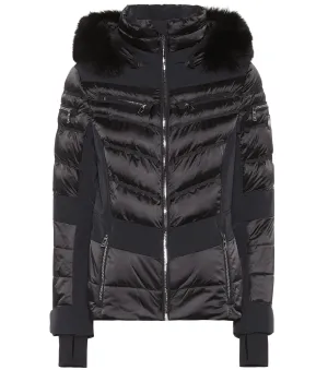 Maria fur-trimmed technical Ski Jacket Black