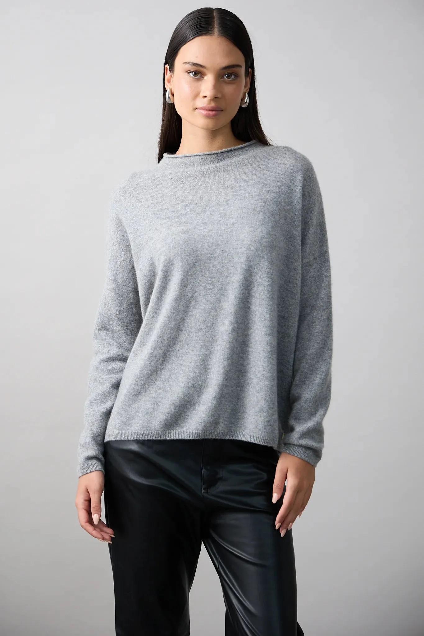 Mia Fratino - Sloane Mockneck Sweater - Jet Black