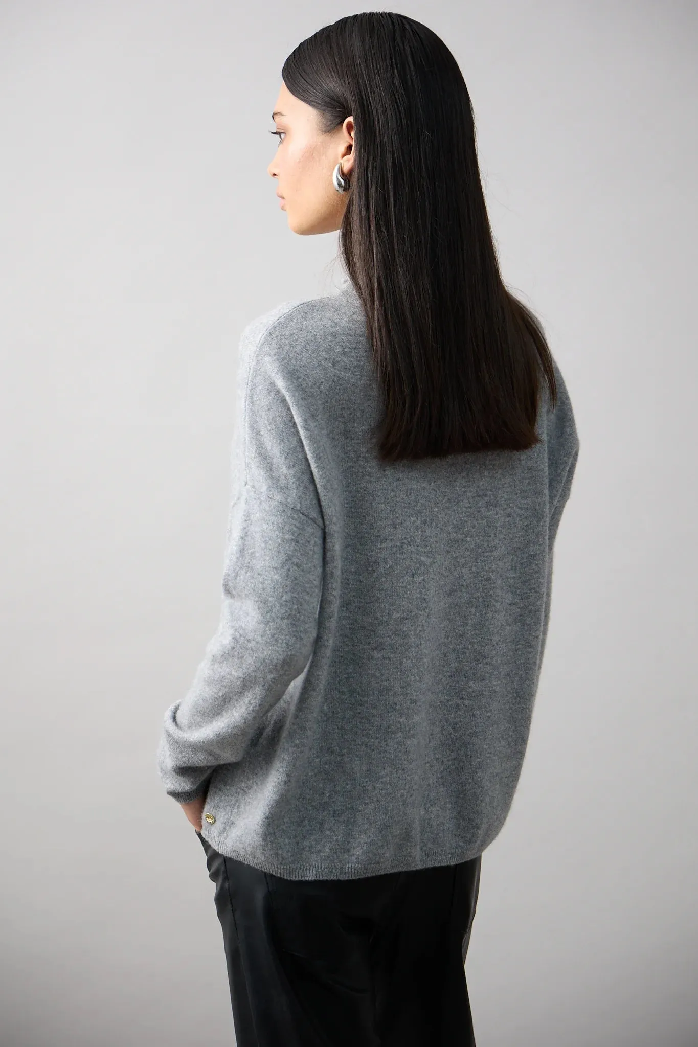Mia Fratino - Sloane Mockneck Sweater - Jet Black