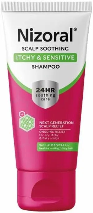 Nizoral Scalp Soothing Itchy & Sensitive Scalp Shampoo 200ml | Immediate Relief | 24HR Soothing Care | Soothe Your Scalp & Stop Itchiness | Next Generation Scalp Relief | With Aloe Vera | Shiny Hair
