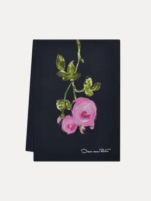 Painted Roses Wool-Blend Scarf