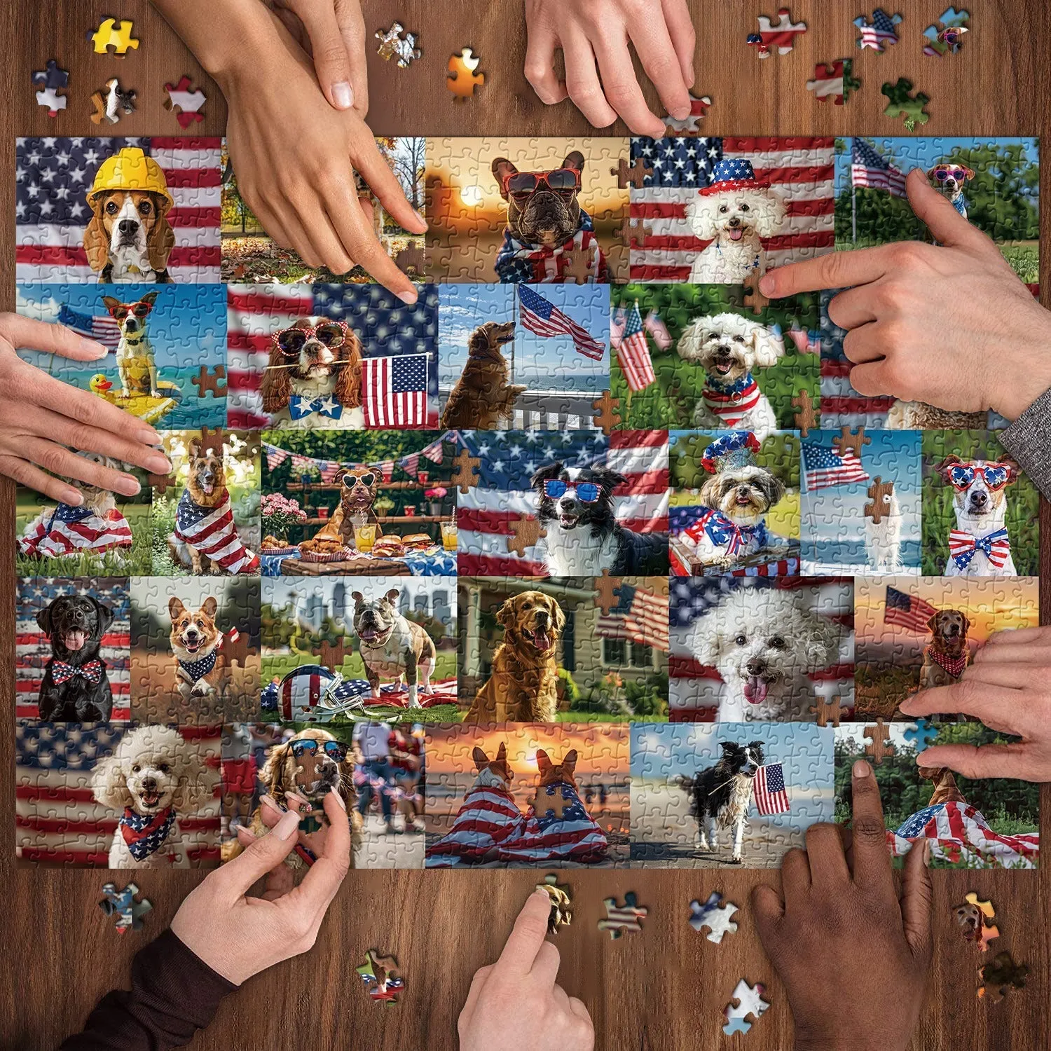 Patriot Dog Jigsaw Puzzle 1000 Pieces