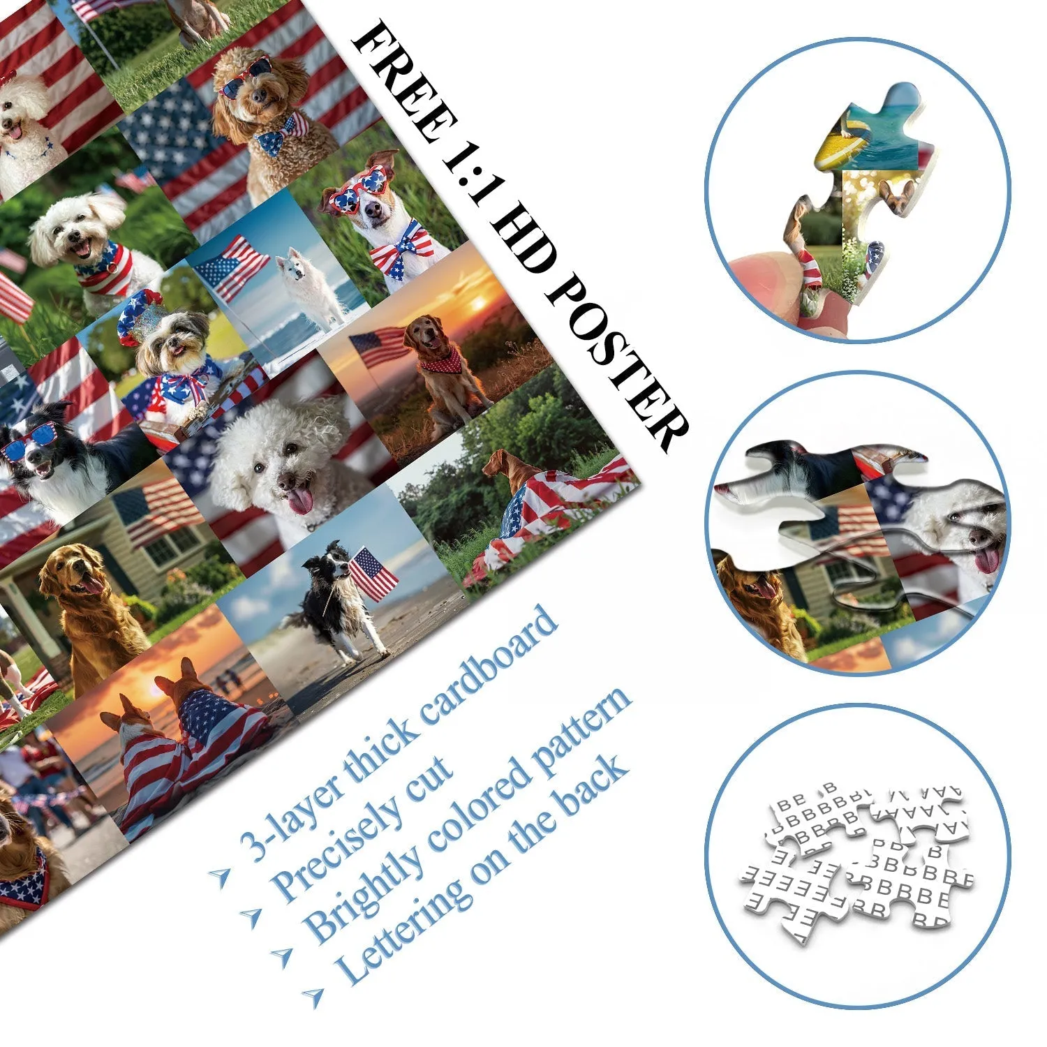 Patriot Dog Jigsaw Puzzle 1000 Pieces
