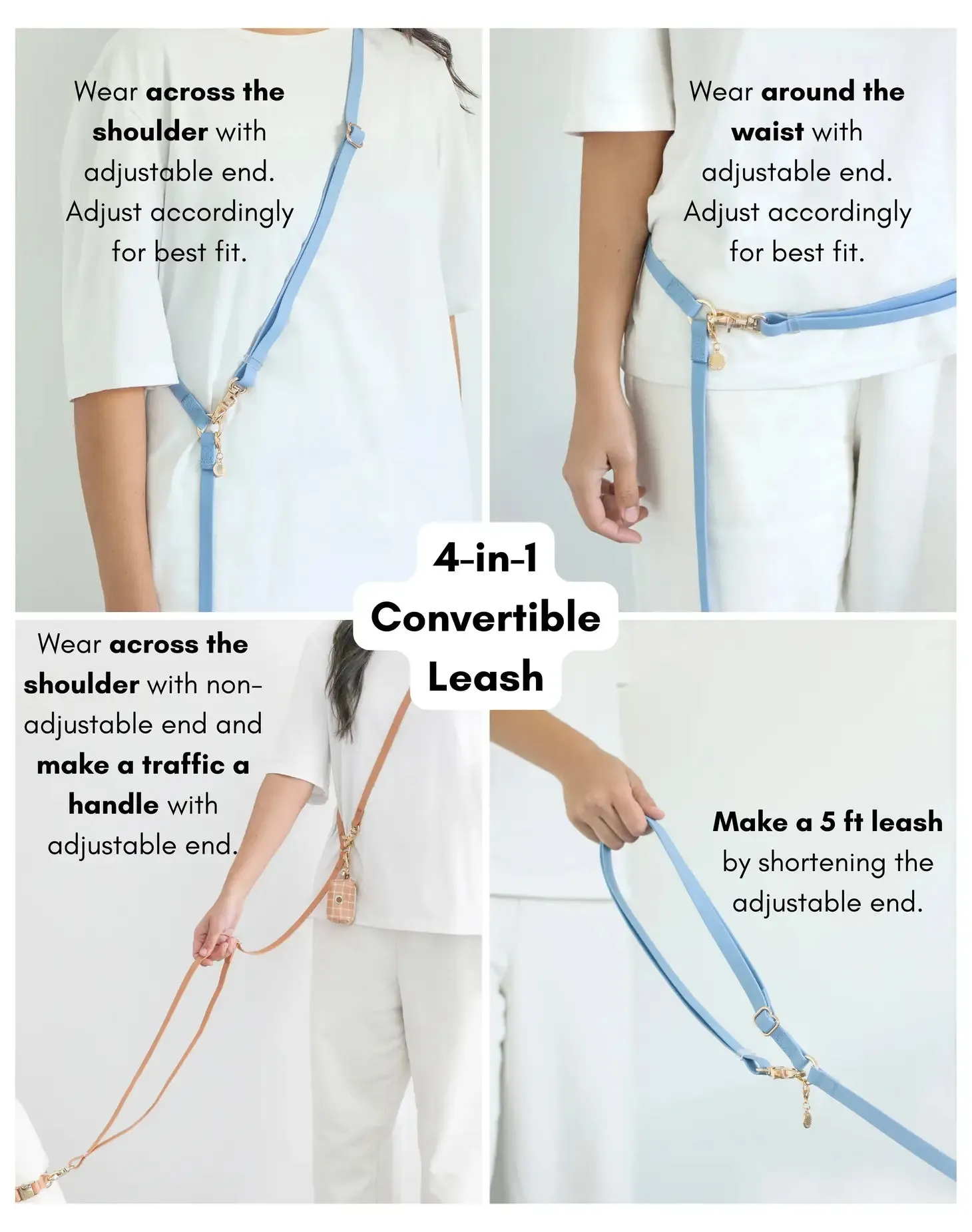 Perfect Pink Hands-Free Waterproof Leash