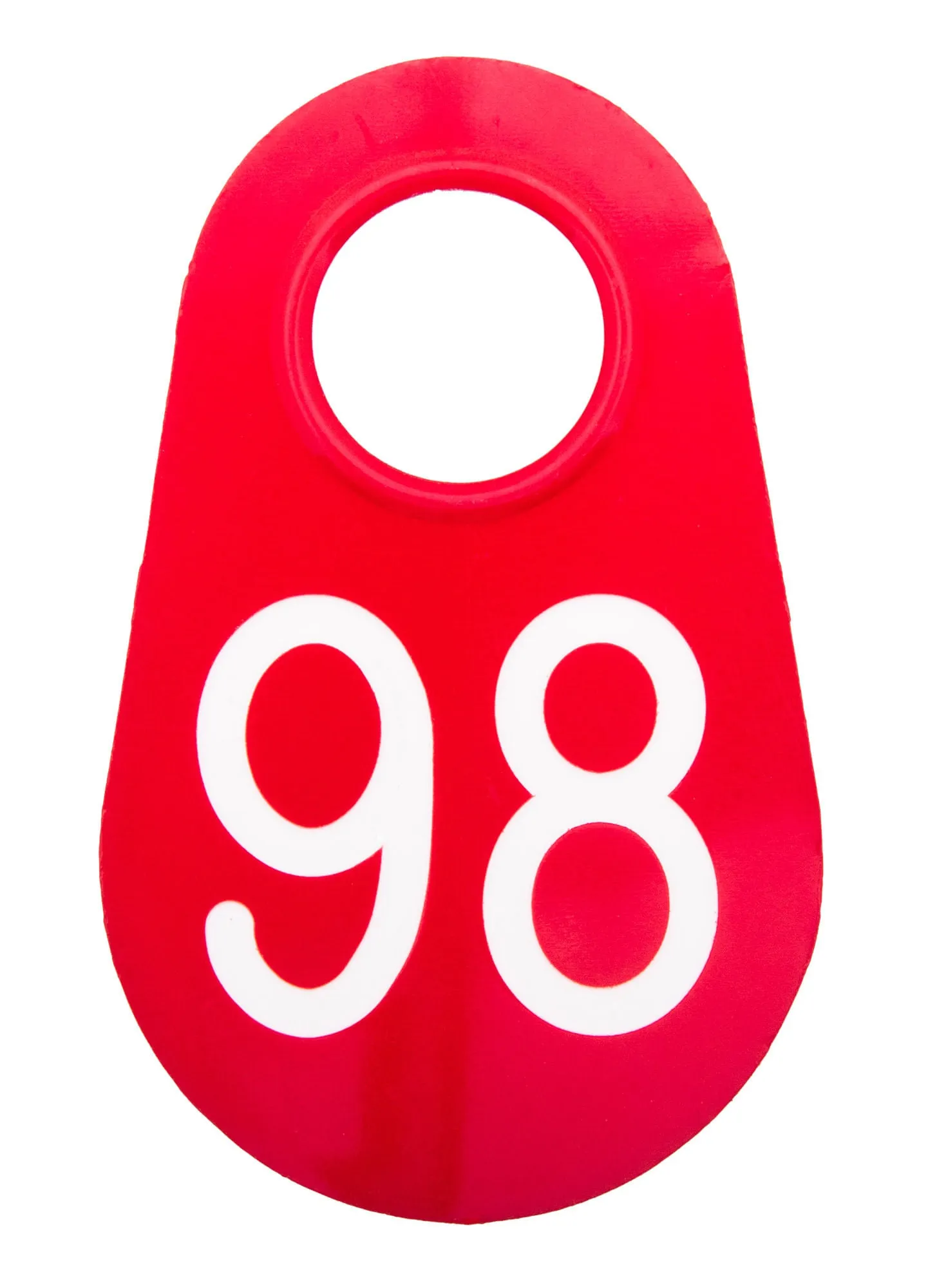 Red Nylon Tags 1-100, eaches