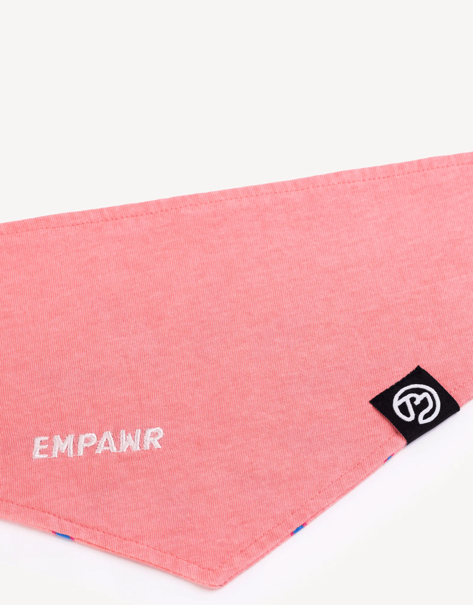 reversible dog bandana - super pup pink
