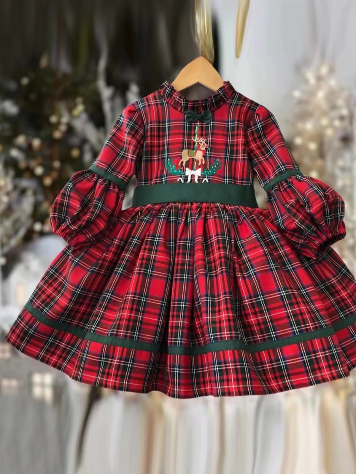 Santa's Favorite Plaid Special Occasion Dress