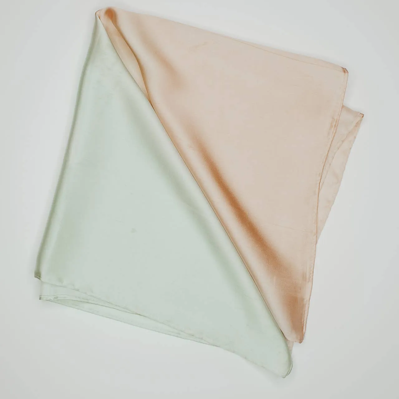 Silk Bandana - Mint/Tan