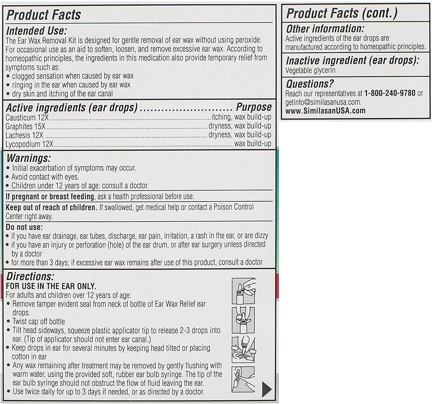Similasan Ear Wax Removal Aid 0 33 Fl oz (10 ml)