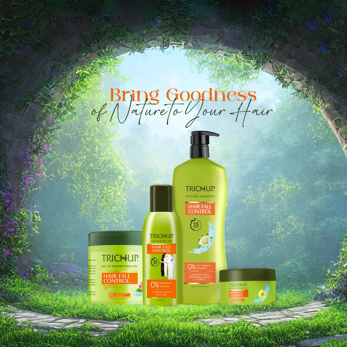 Trichup Hair Fall Control Oil(200ml) & Shampoo(640ml)