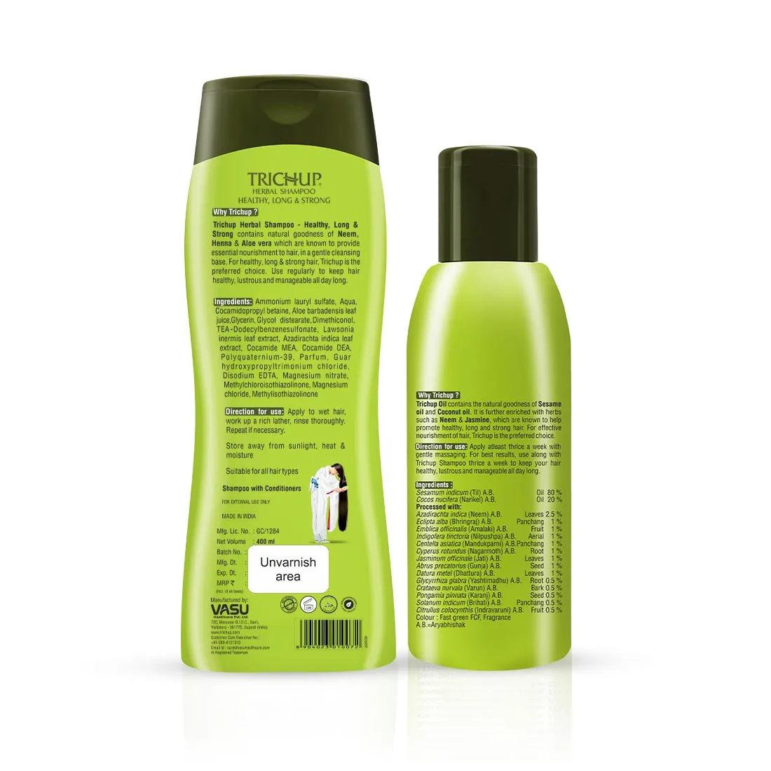 Trichup Healthy Long & Strong Oil(200ml) & Shampoo(400ml)
