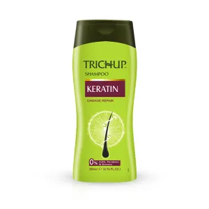 Trichup Keratin Hair Shampoo - For Damaged Hair Repair - Rebuild Strength, Returns Elasticity & Reduces Breakage - Get Healthy, Shiny and Frizz-free Hair