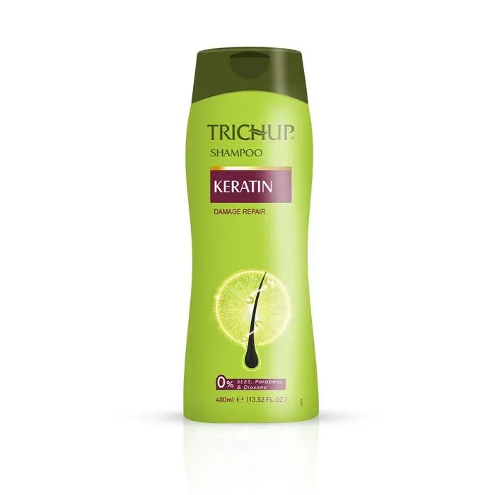 Trichup Keratin Hair Shampoo - For Damaged Hair Repair - Rebuild Strength, Returns Elasticity & Reduces Breakage - Get Healthy, Shiny and Frizz-free Hair